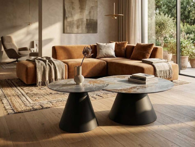 GUÉRIDON ROND CÉRAMIQUE