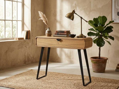 CONSOLE 1 TIROIR DÉCOR CHEVRON