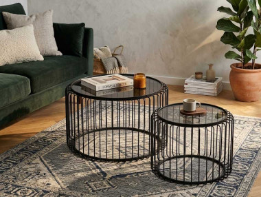 SET 2 TABLES BASSES RONDES