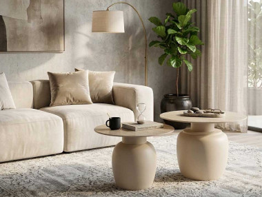 2 BOUTS DE CANAPÉ / BLANCA