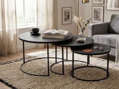 SET DE 3 TABLES BASSES / ETAIN