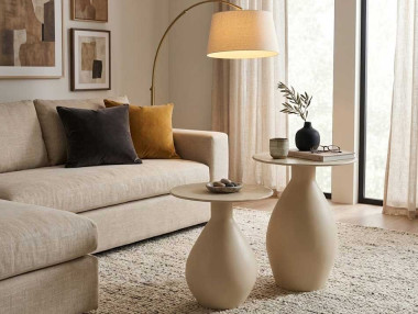 SET DE 2 BOUT DE CANAPÉ BLANCA