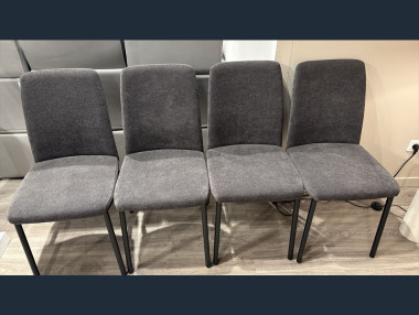 LOT DE 4 CHAISES FIXE