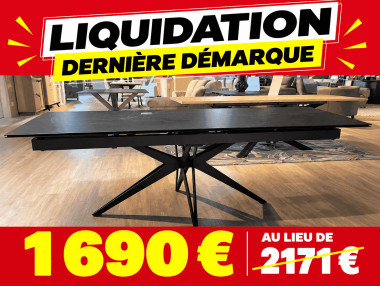 TABLE CERAMIQUE PIED FER...
