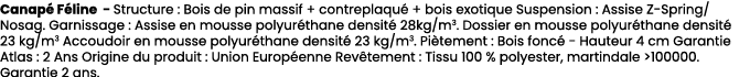 Canap F line Structure : Bois de pin massif + contreplaqu  + bois exotique Suspension : Assise Z Spring/Nosag. Garni...