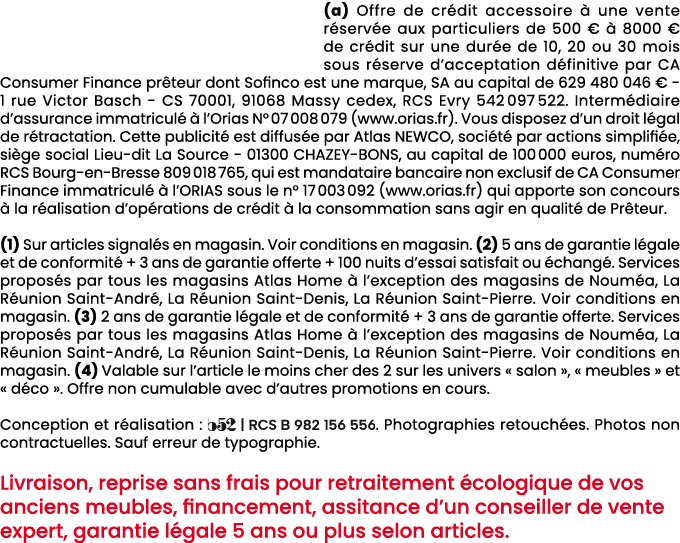 (a) Offre de cr dit accessoire  une vente r serv e aux particuliers de 500 €   8000 € de cr dit sur une dur e de 10,...