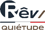 Le logo pr sente le mot “R v" stylis avec une barre oblique marron, une ligne tricolore noire, blanche et rouge en dessous, et le mot "qui tude" en lettres marron.  Description g n r e par IA
