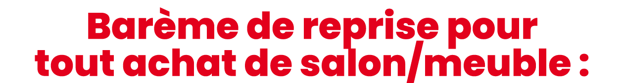 Bar me de reprise pour tout achat de salon/meuble :
