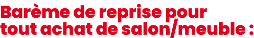 Bar me de reprise pour tout achat de salon/meuble :