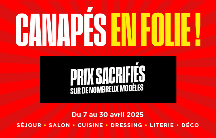 Atlas Home Mulhouse : Canapés en folie ! Prix sacrifiés sur de nombreux modèles du 7 au 30 avril 2025