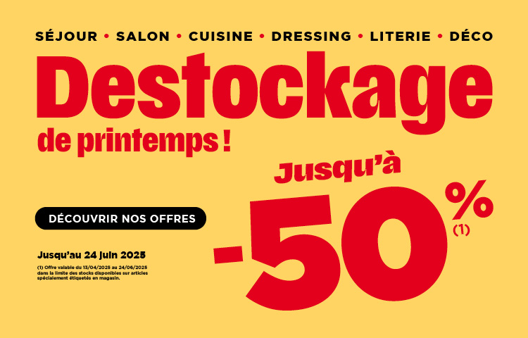 Atlas Home Nancy : Opération Déstockage jusqu'à -50% ! Du 12 au 24 juin 2025 Atlas Home Nancy : Opération Déstockage jusqu'à -50% ! Du 12 au 24 juin 2025