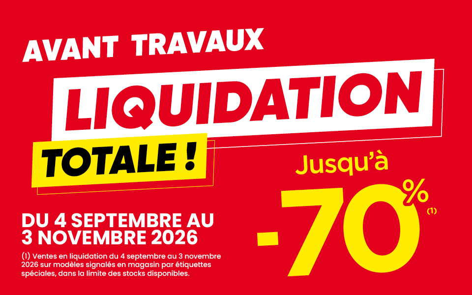 Liquidation totale dans votre magasin Atlas Home à Nancy ! Jusqu'à -70% Liquidation totale dans votre magasin Atlas Home à Nancy ! Jusqu'à -70%
