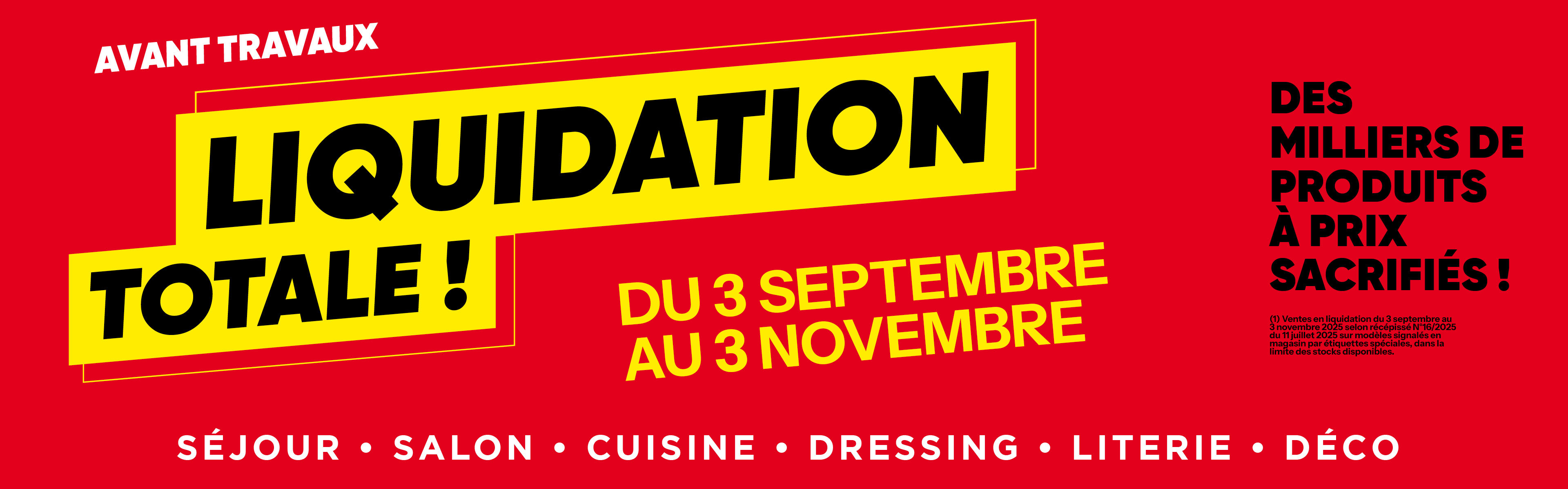 Atlas Home Nancy : Liquidation totale du 3 septembre au 3 novembre 2025
