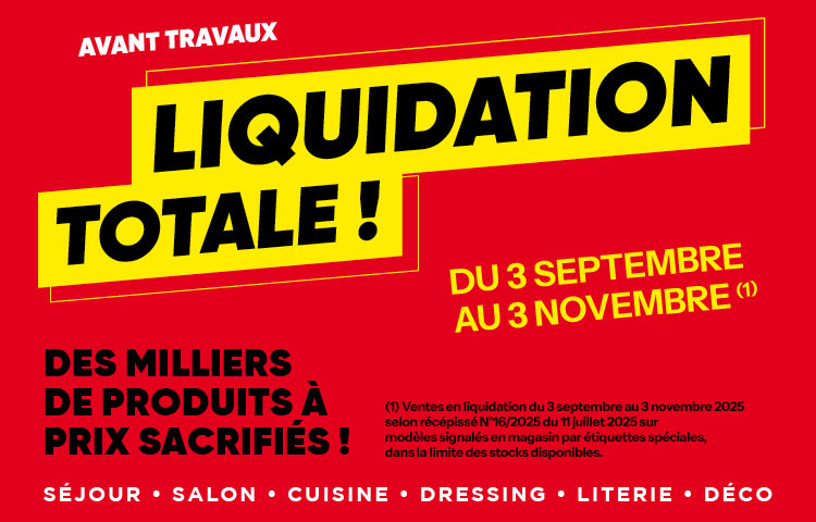Atlas Home Nancy : Liquidation totale du 3 septembre au 3 novembre 2025