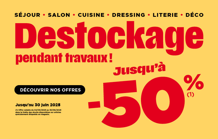 Atlas Home Dole : Destockage pendant travaux Atlas Home Dole : Destockage pendant travaux