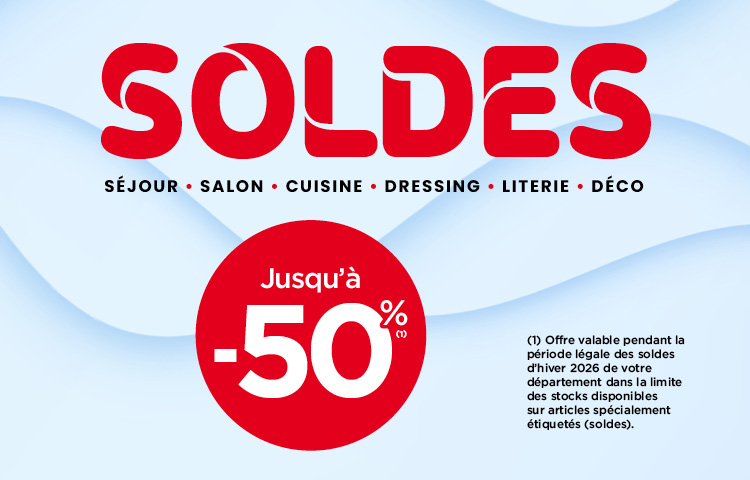 SOLDES ! JUSQU'À -50%