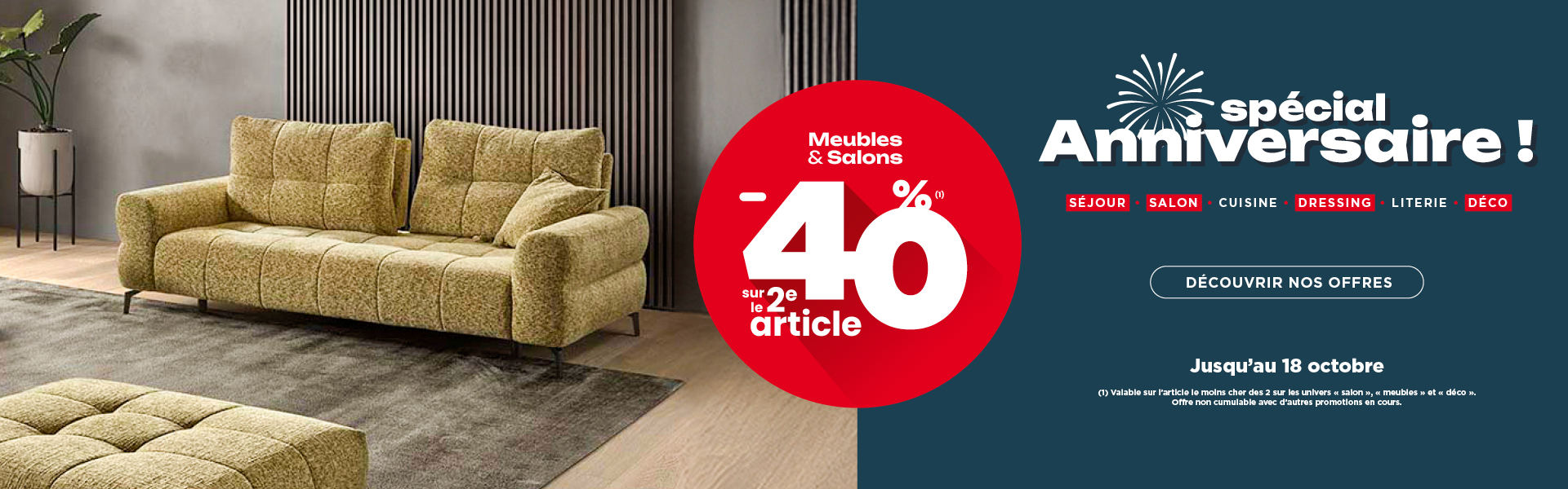SPÉCIAL ANNIVERSAIRE ! : -40% SUR LE 2ÈME ARTICLE JUSQU'AU 18 OCTOBRE 2025