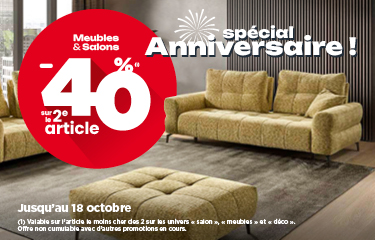 SPÉCIAL ANNIVERSAIRE ! : -40% SUR LE 2ÈME ARTICLE JUSQU'AU 18 OCTOBRE 2025