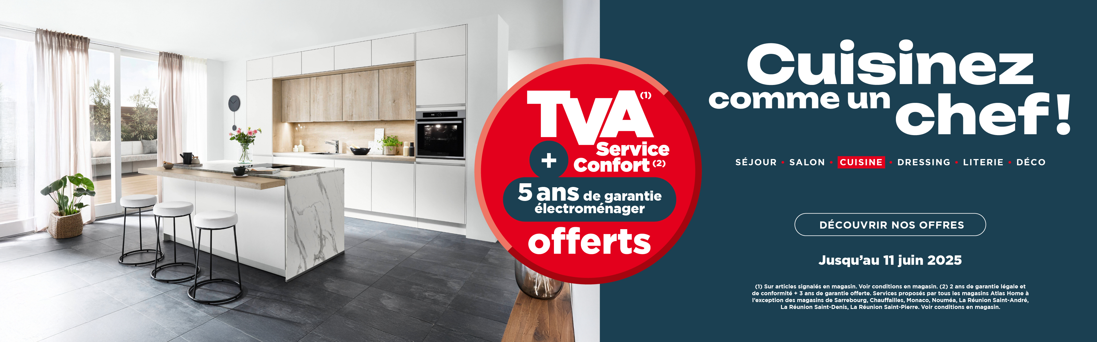 Atlas Home  : Opération Cuisinez comme un chef ! TVA offerte !