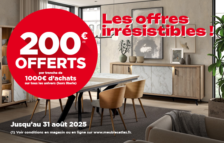 LES OFFRES IRRÉSISTIBLES : JUSQU'À -40% SUR LA LITERIE DU 23 JUILLET AU 31 AOÛT 2025