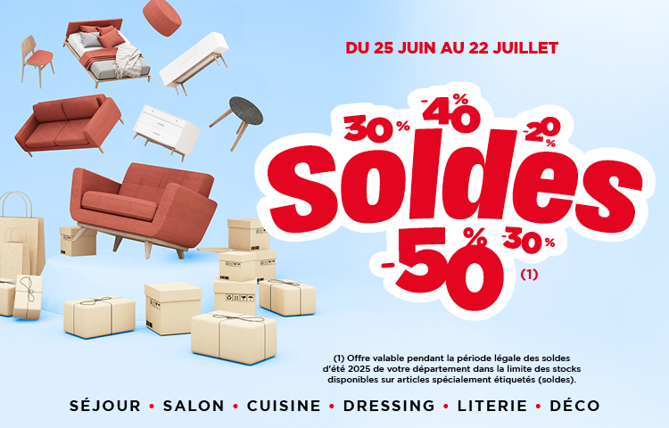 Atlas Home : Opération Soldes d'été ! Jusqu'à -50%. Du 25 juin au 25 juillet 2025