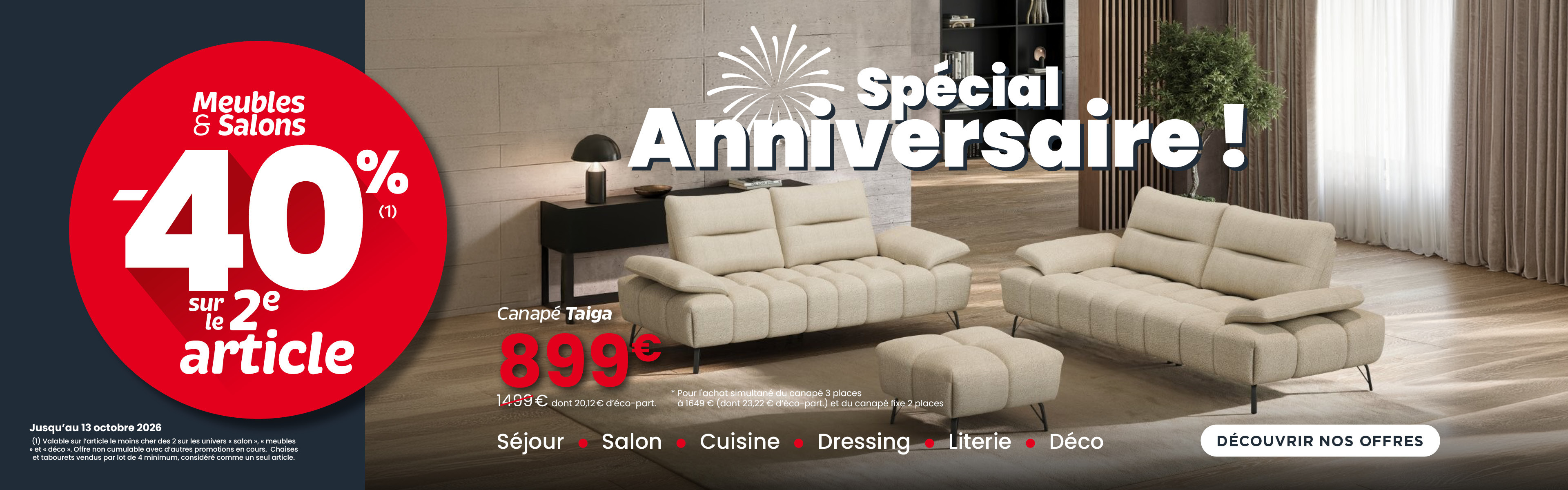 Spécial Anniversaire ! Jusqu'à -40%